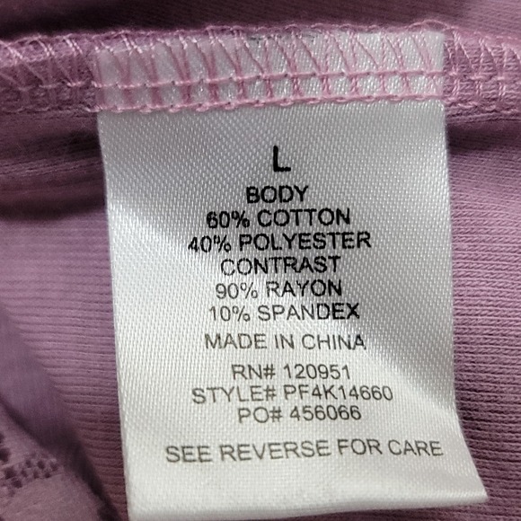 Pink Rose Lace Trim Tee Womens Large Mauve NWT Short Sleeve Softgirl Y2K Boho - Picture 5 of 7
